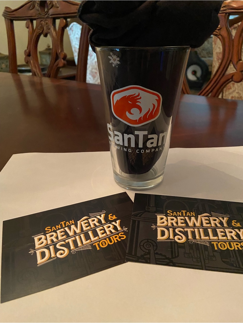AZ SanTan Brewery clear glass & Brewery Tour Passes